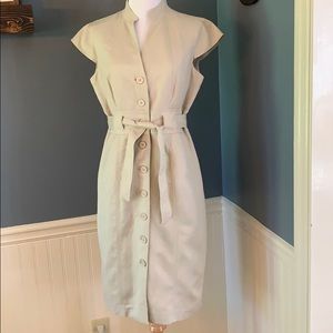 Calvin Klein Linen Blend Safari Dress Belt Size 6